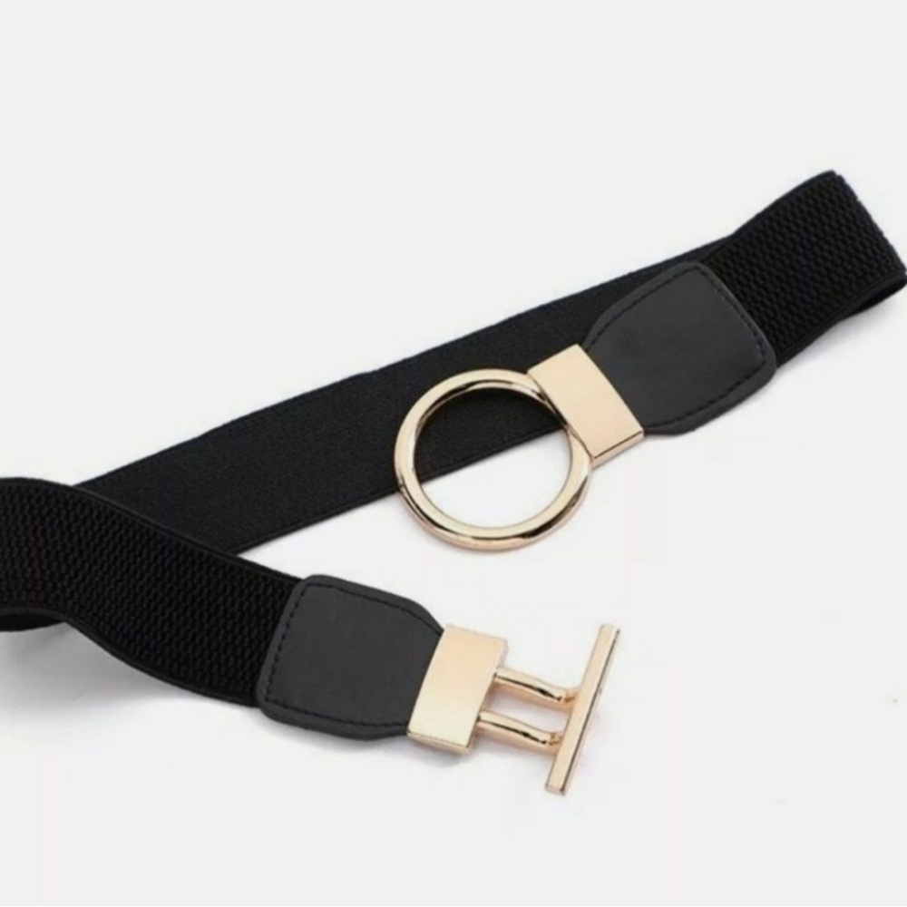 Elegant Black and Gold Women's Belt